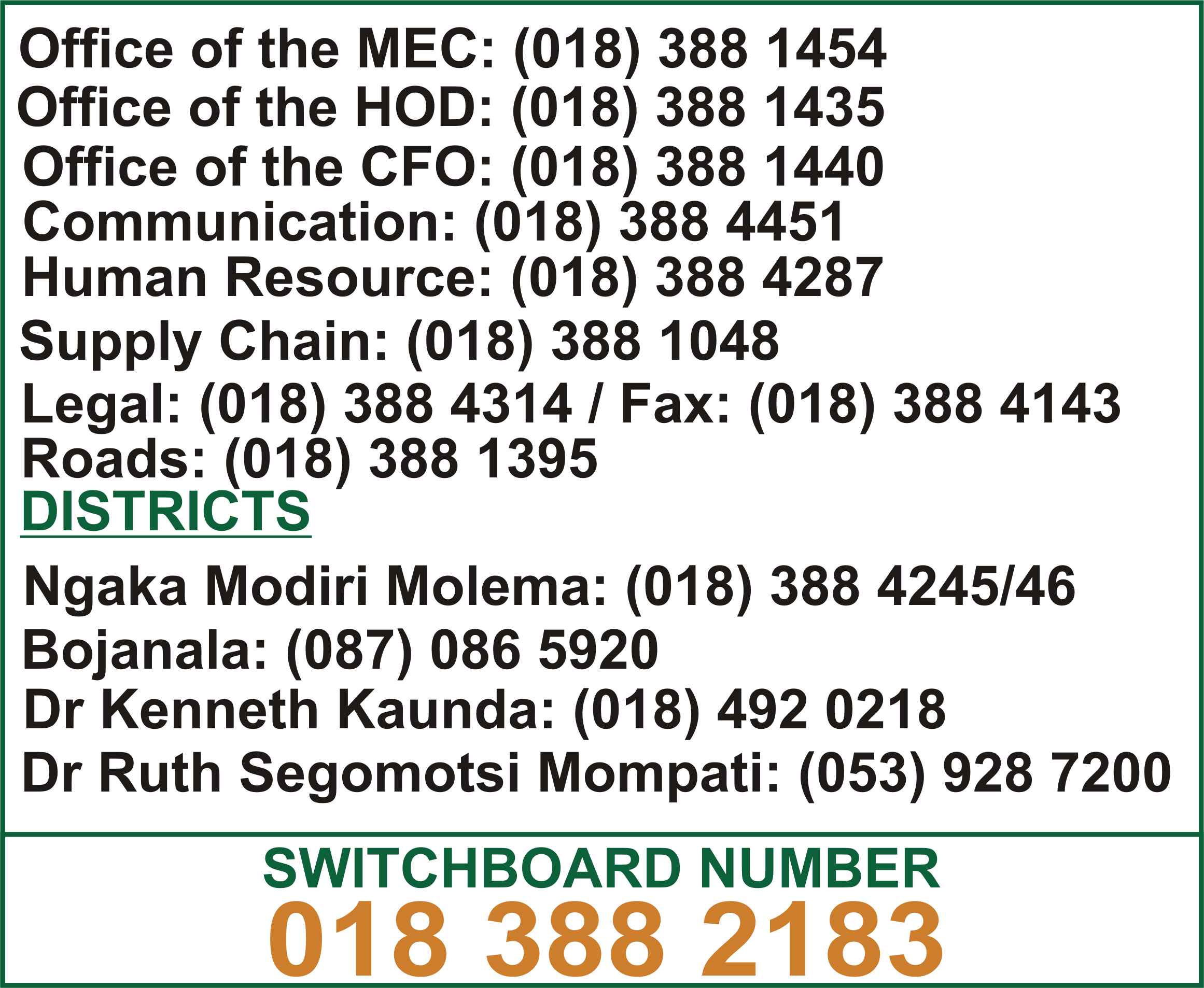 Tender Bids Public Works and Roads